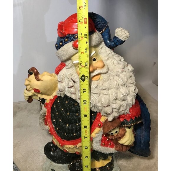 International Bazaar Santa Claus Figurine Large Multicolored Resin 17” Tall - Picture 7 of 8